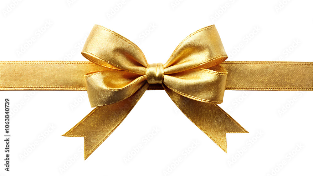 golden bow isolated on white golden bow isolated on white