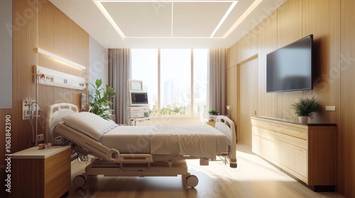 Explore the comfort and technology of modern hospital rooms