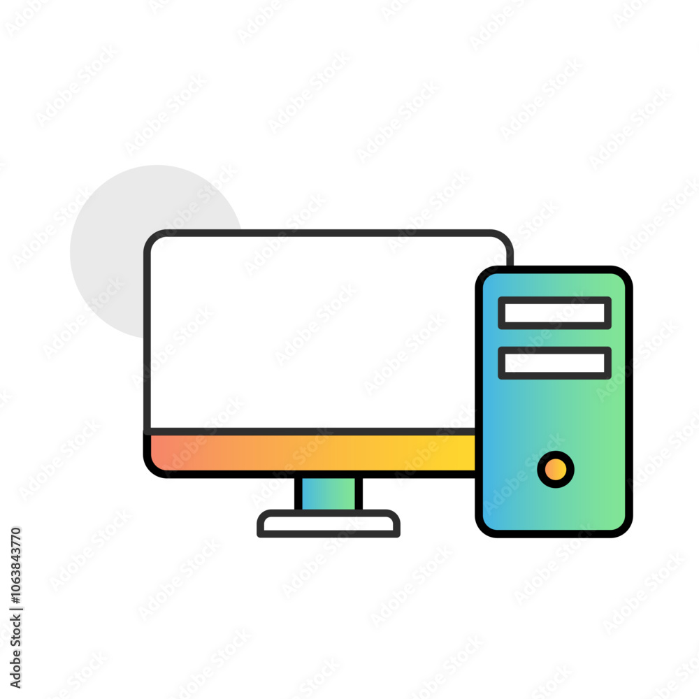 Desktop Computer. Icons Included: PC, Workstation, Personal Computer Desktop Computer. Icons Included: PC, Workstation, Personal Computer