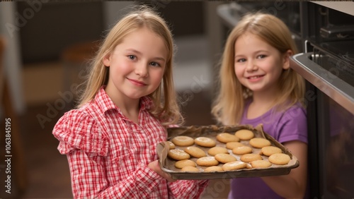 child and coockies photo