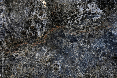 Intricate Patterns of Corrosion on Basalt Stones from the Seashore