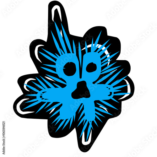 Monster caracter image cartoon cute ,funny, abstrac and elegand