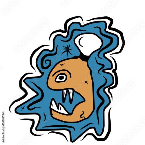 Cartoon monster caracter