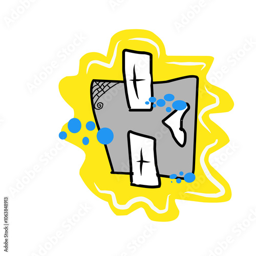 illustration of a symbol monste