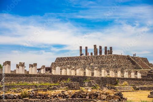 Pyramids and buildings in the archaeological zone of the Atlanteans, in Tula Hidalgo photo