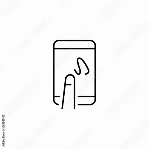 phone digital signature icon sign vector