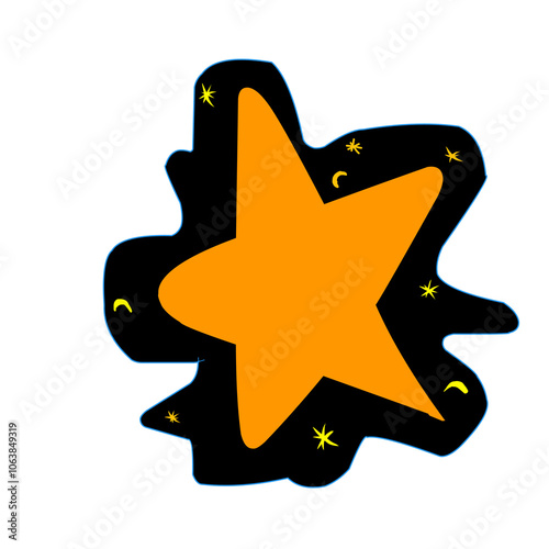 3d golden star