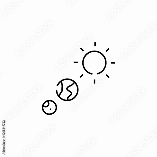 solar system planets icon sign vector