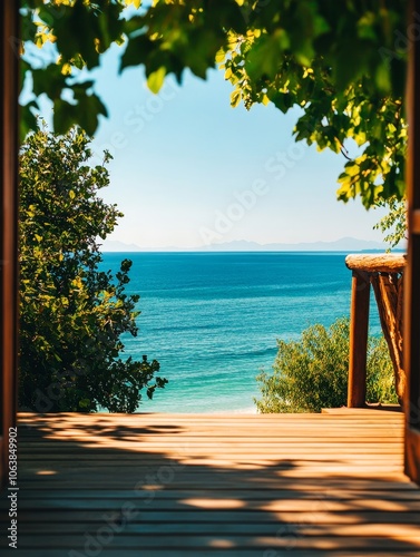 Wallpaper Mural Relax and unwind in this beautiful vacation rental with breathtaking ocean views. Enjoy the private deck, lush greenery, and easy access to the beach. Torontodigital.ca