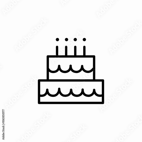 wedding cake icon sign vector