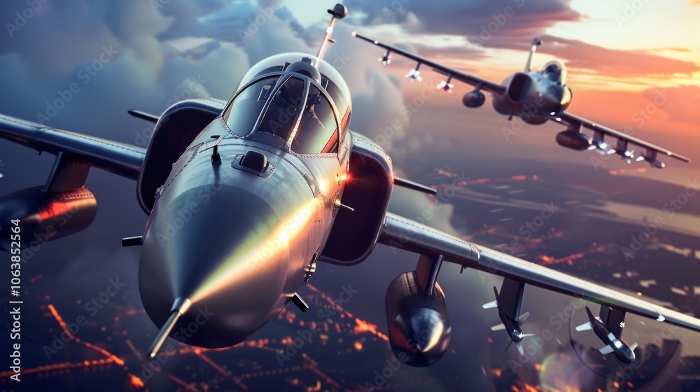 Jets soar perfect formation vibrant city their trails illuminating twilight sky. ground blurs city lights as dusk descends creating stunning visual effect. Jets soar perfect formation vibrant city their trails illuminating twilight sky. ground blurs city lights as dusk descends creating stunning visual effect.