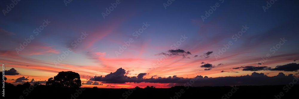 A serene landscape at dusk with vibrant hues of orange and purple, serene, nature A serene landscape at dusk with vibrant hues of orange and purple, serene, nature
