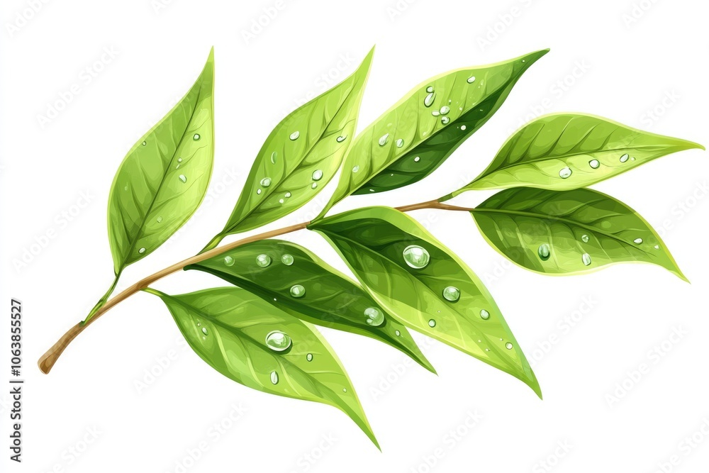 Obraz premium Fresh Tea Tree Branch. Natural Herbal Ingredient for Aromatherapy and Cosmetics