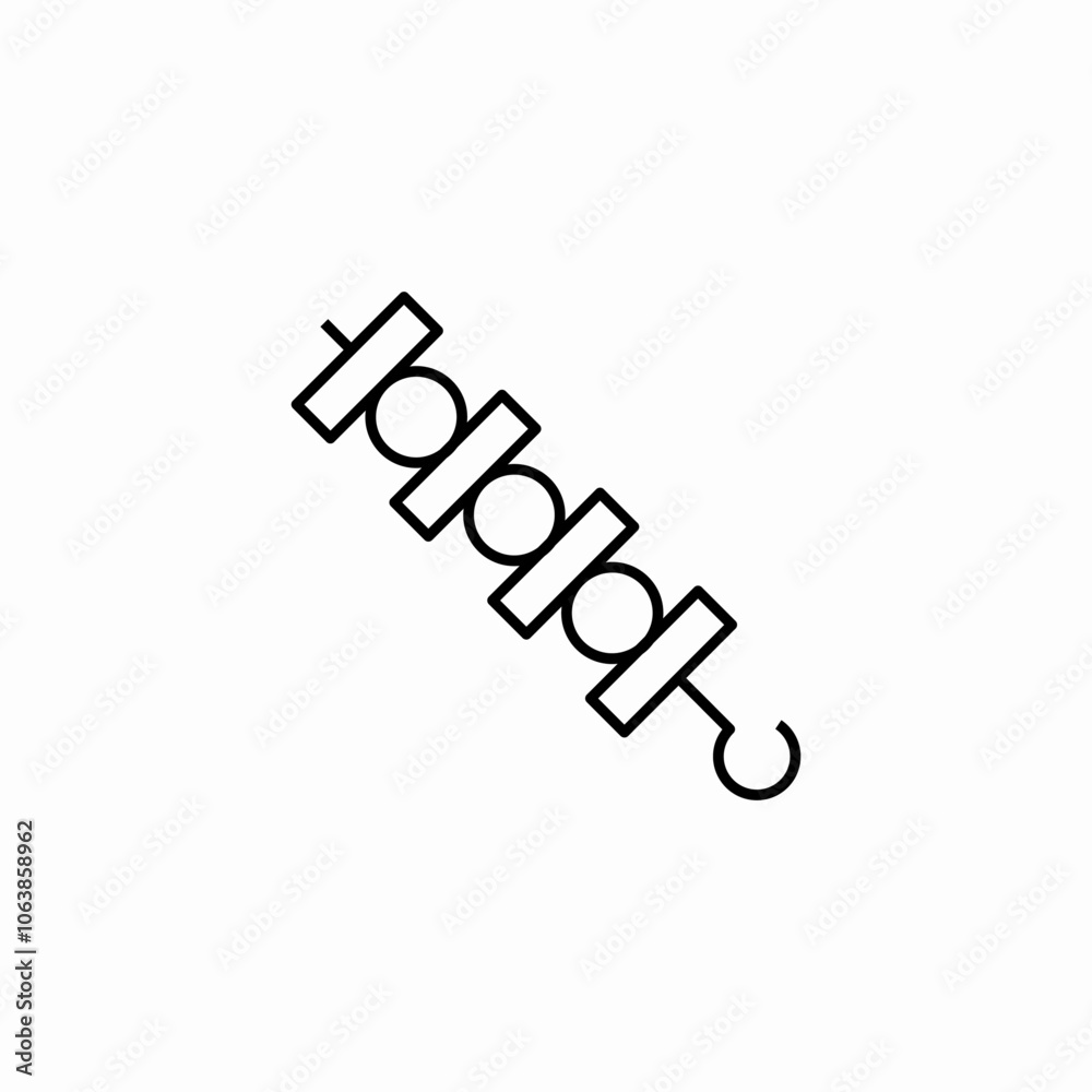 kebab food icon sign vector