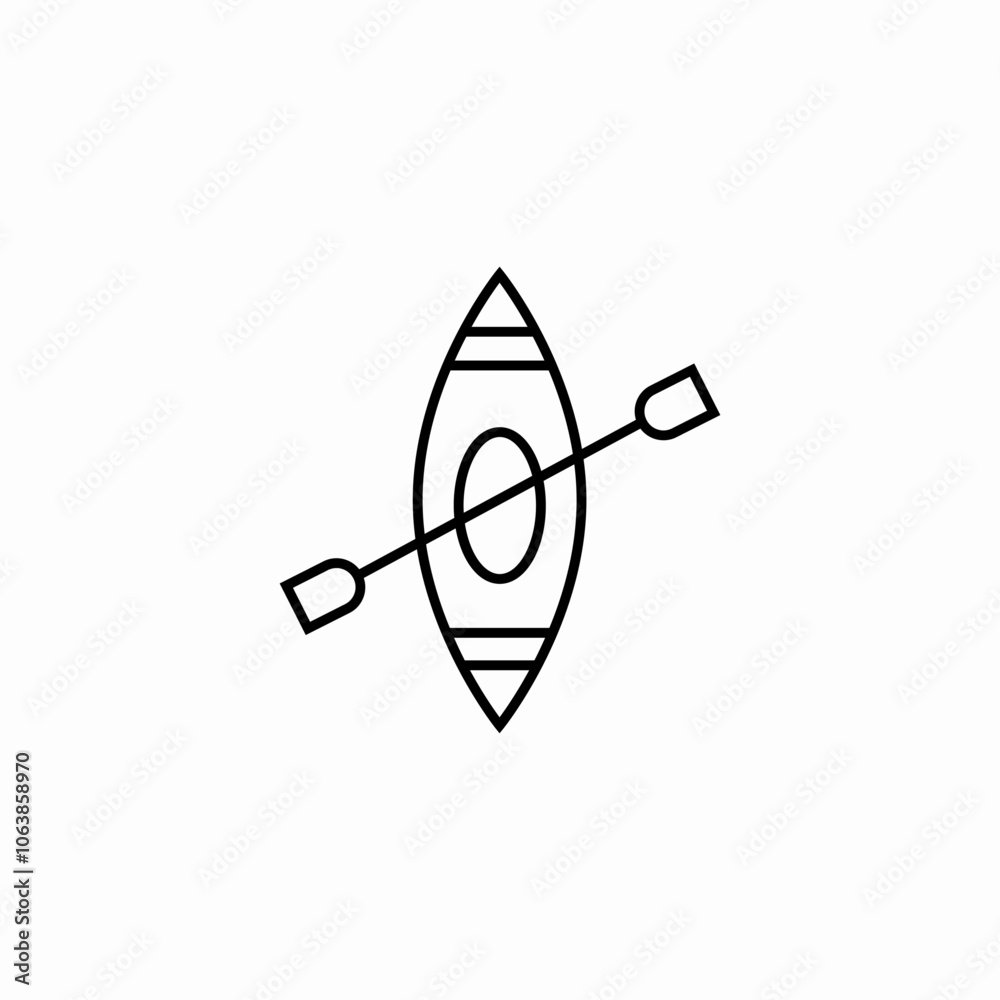 kayak sport icon sign vector