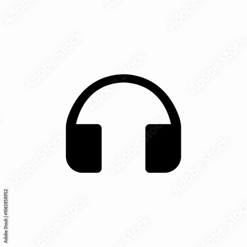 headphones music icon sign vector