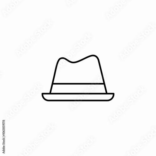 male hat icon sign vector