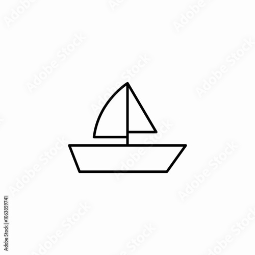 sail boat icon sign vector