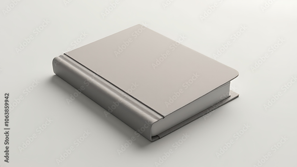 A mockup of a book featuring a textured hard cover design A mockup of a book featuring a textured hard cover design