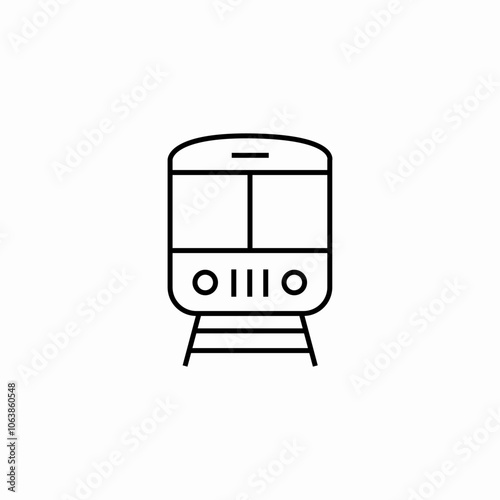 train railway icon sign vector