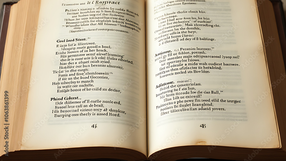A layout for a book containing Roman poetry and literature A layout for a book containing Roman poetry and literature