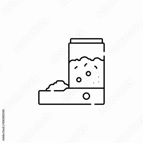 automatic pet feeder icon sign vector