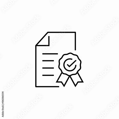 certificate award icon sign vector