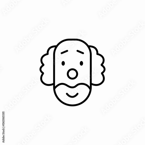 clown fun icon sign vector