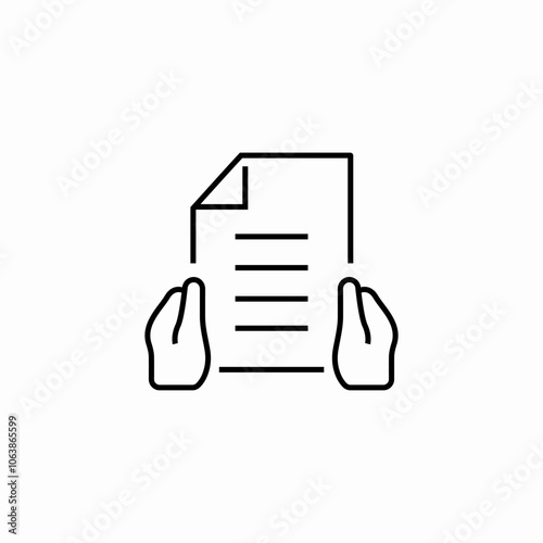contract read icon sign vector