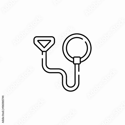dog leash icon sign vector