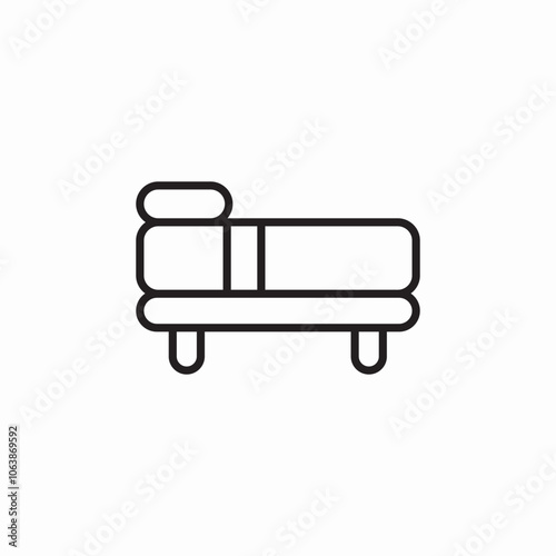 bed sleep icon sign vector
