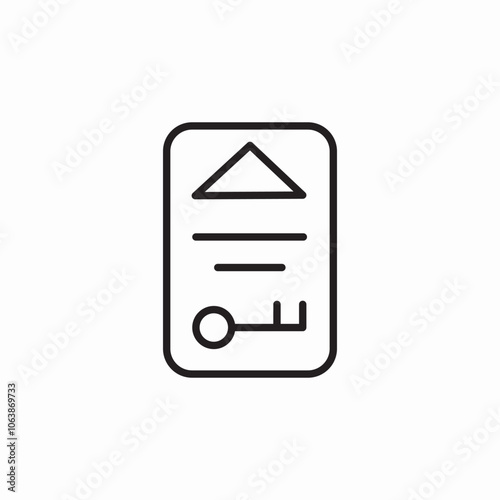 door pass card icon sign vector