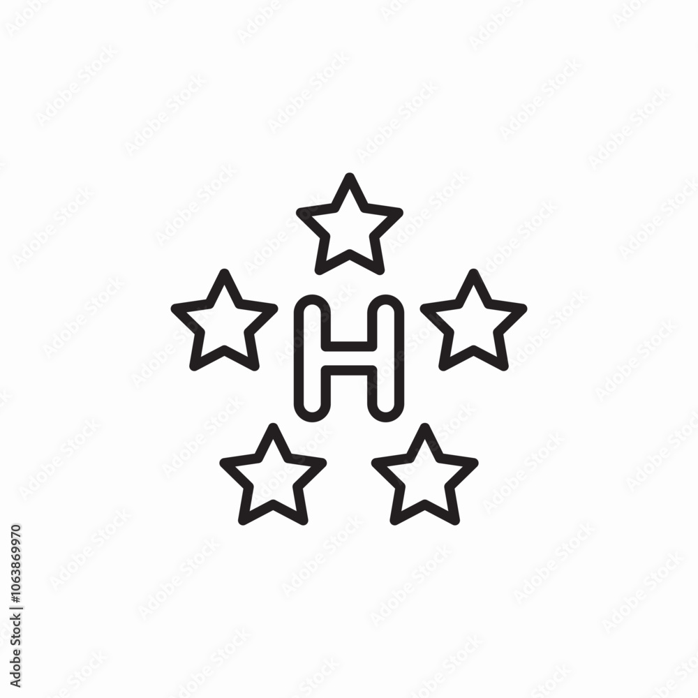 five stars hotel icon sign vector five stars hotel icon sign vector