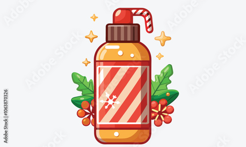Christmas Day, Gingerbread Glow silhouette white background illustration, Generative Ai,