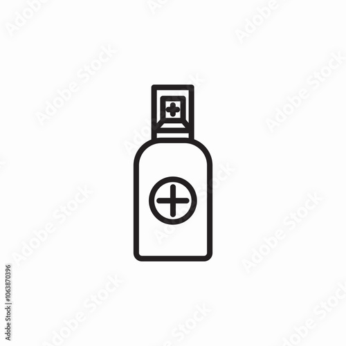 sanitizer spray icon sign vector