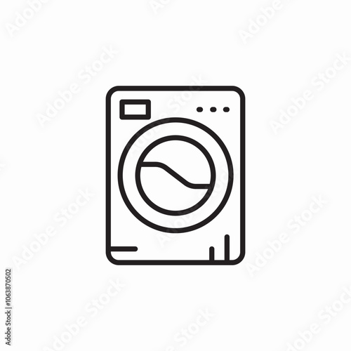 washing machine icon sign vector