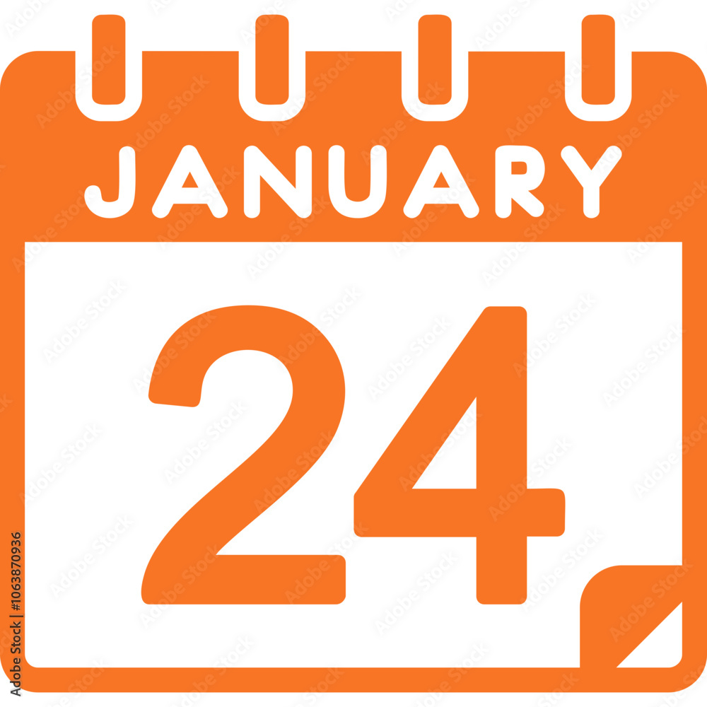 24 January Vector Icon Design 24 January Vector Icon Design