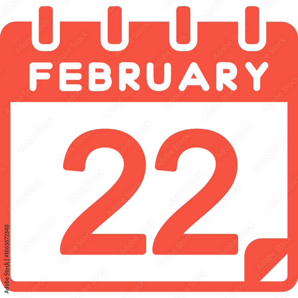 22 February Vector Icon Design 22 February Vector Icon Design