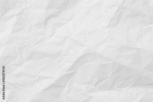 The Texture of the White paper is crumpled, White a clean crumpled paper background, a horizontal crumpled empty paper template for posters and banners.