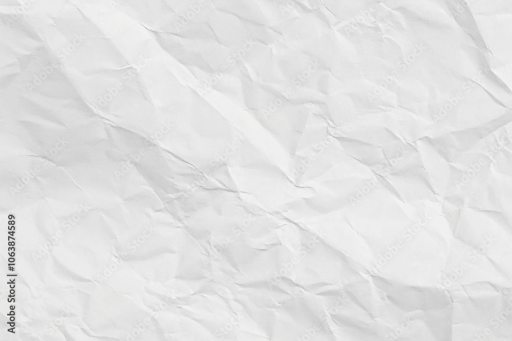 Obraz premium The Texture of the White paper is crumpled, White a clean crumpled paper background, a horizontal crumpled empty paper template for posters and banners.
