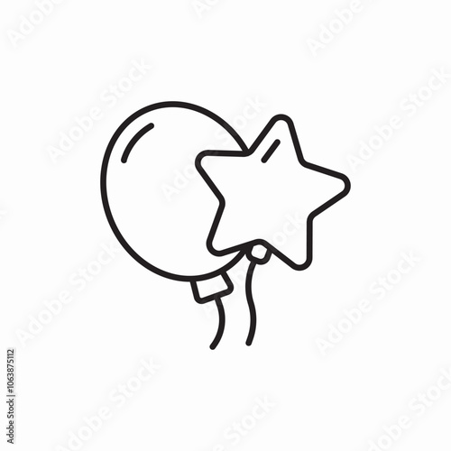 holiday balloons icon sign vector