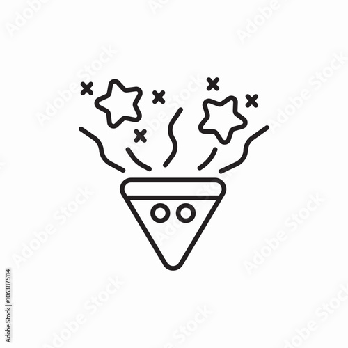 holiday confetti icon sign vector