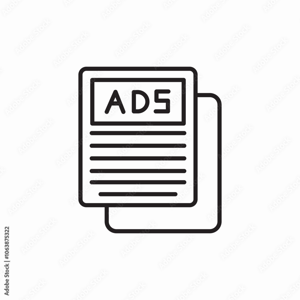 newspapers ads icon sign vector newspapers ads icon sign vector