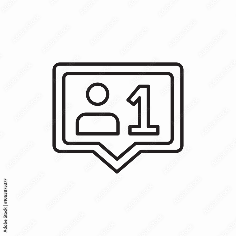 one user like icon sign vector one user like icon sign vector