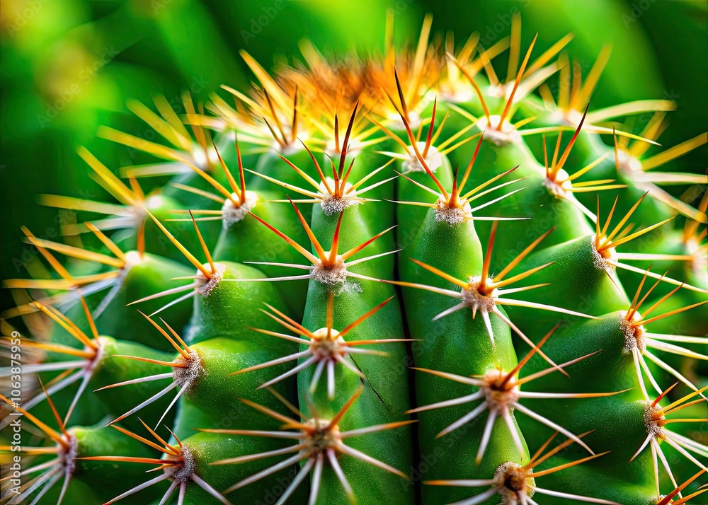 Macro Photography of Cactus Thorns Isolated on Green Background Stunning Close-Up of Natureâ Intricate Details for Nature Lovers and Photography Enthusiasts Macro Photography of Cactus Thorns Isolated on Green Background Stunning Close-Up of Natureâ Intricate Details for Nature Lovers and Photography Enthusiasts