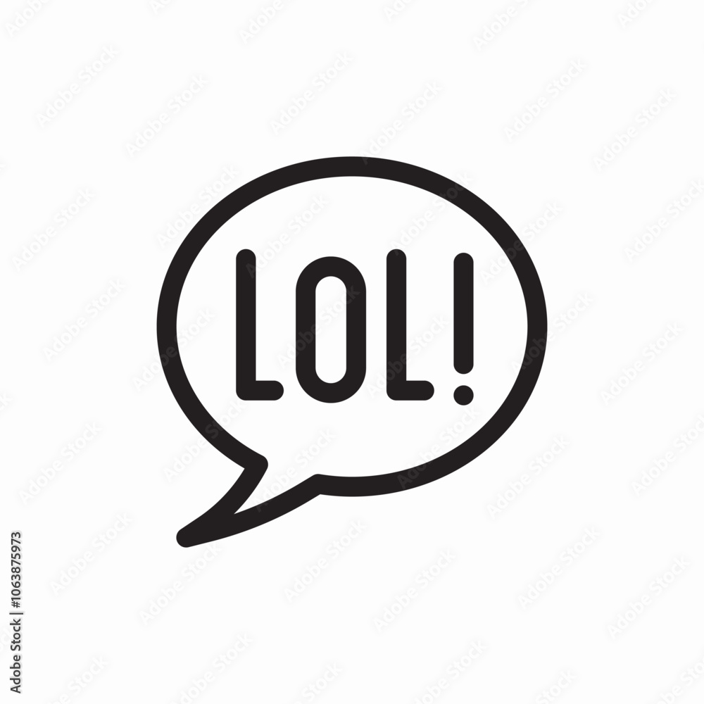 speech bubble lol icon sign vector speech bubble lol icon sign vector