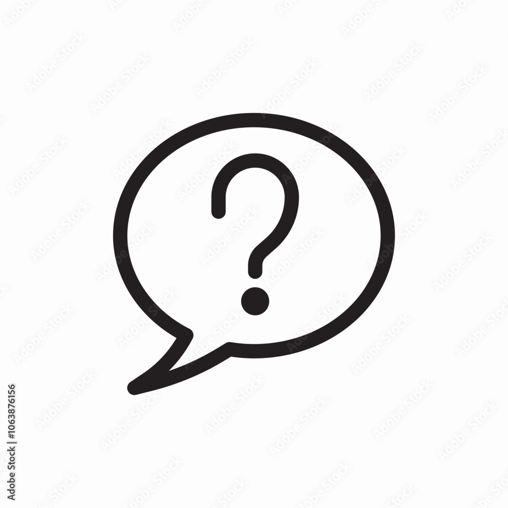 speech bubble question mark icon sign vector speech bubble question mark icon sign vector