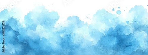 A serene watercolor background in soothing shades of blue, perfect for creative projects and artistic expressions.