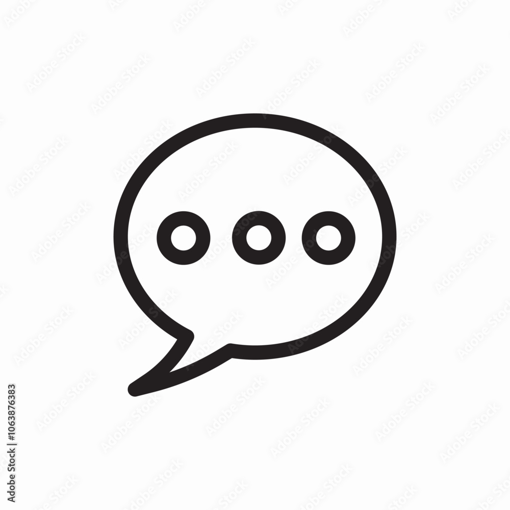 speech bubble three dots icon sign vector speech bubble three dots icon sign vector