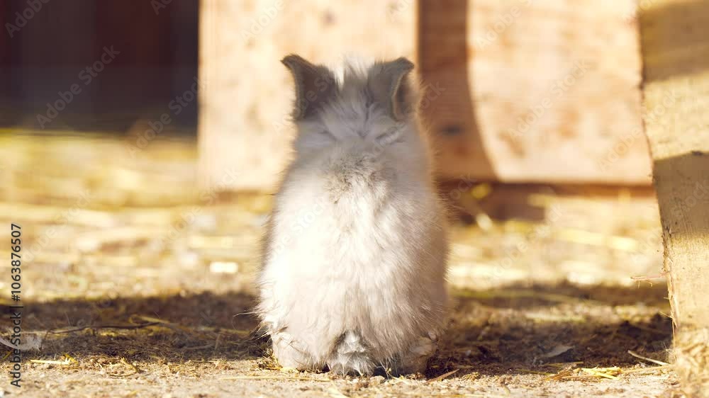 a small and very cute baby rabbit
